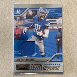 2022 Panini Playbook Jameson Williams Swatch Card