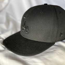 Dodgers Cap- All Full black 7 1/4