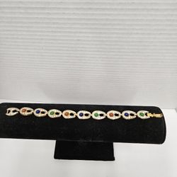 Vintage Bracelet With Colored Stones