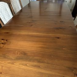 Vintage dining tables w chairs and table cover