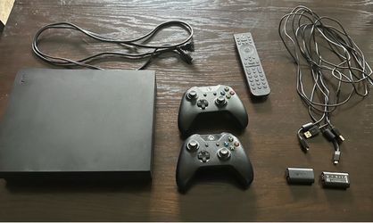 Xbox One X 1TB Bundle – 2 Controllers, Remote & Rechargeable Batteries