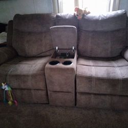 Loveseat With Center Attachments