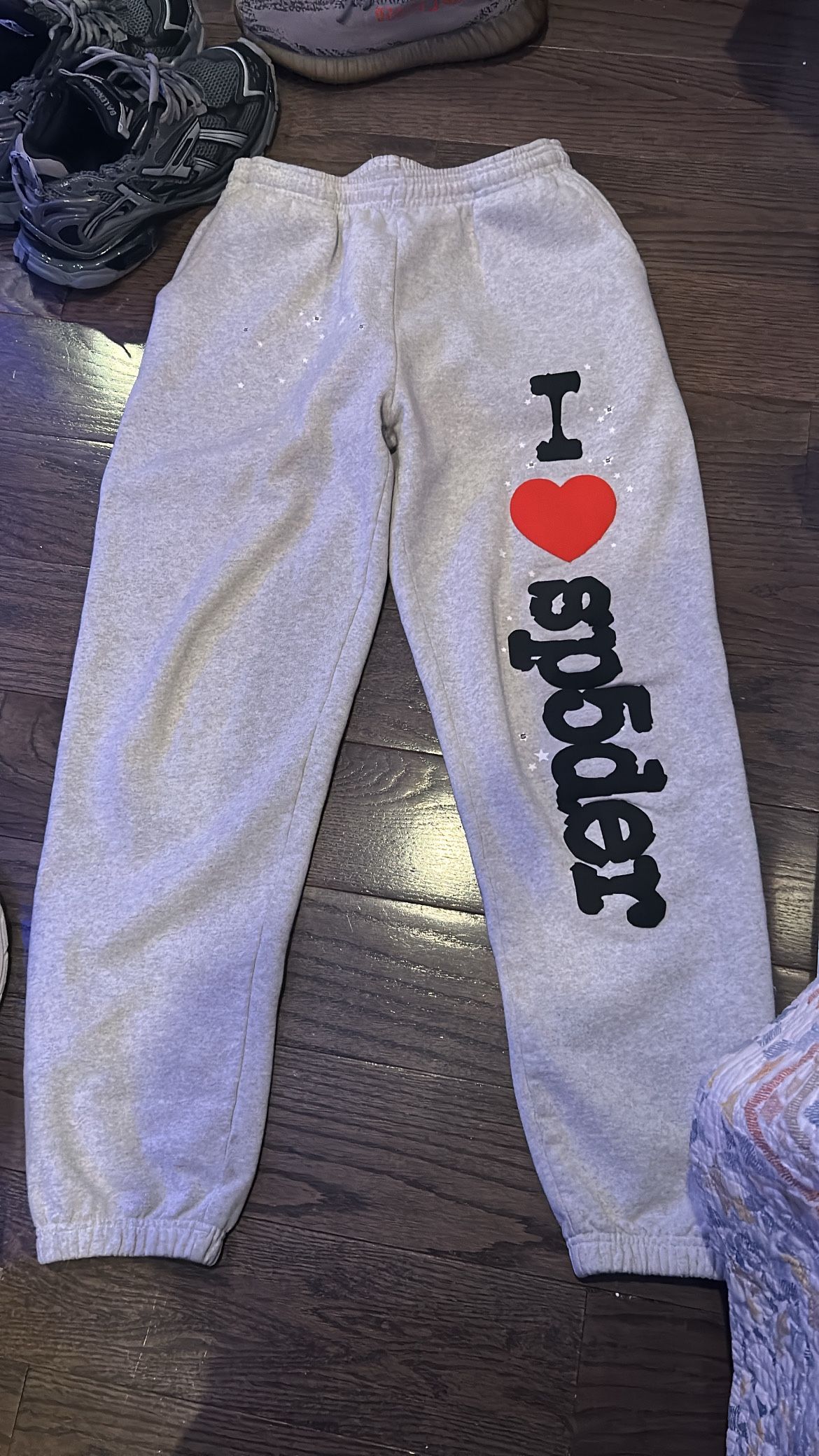 Gray I ❤️ Sp5der Pants (Size M)