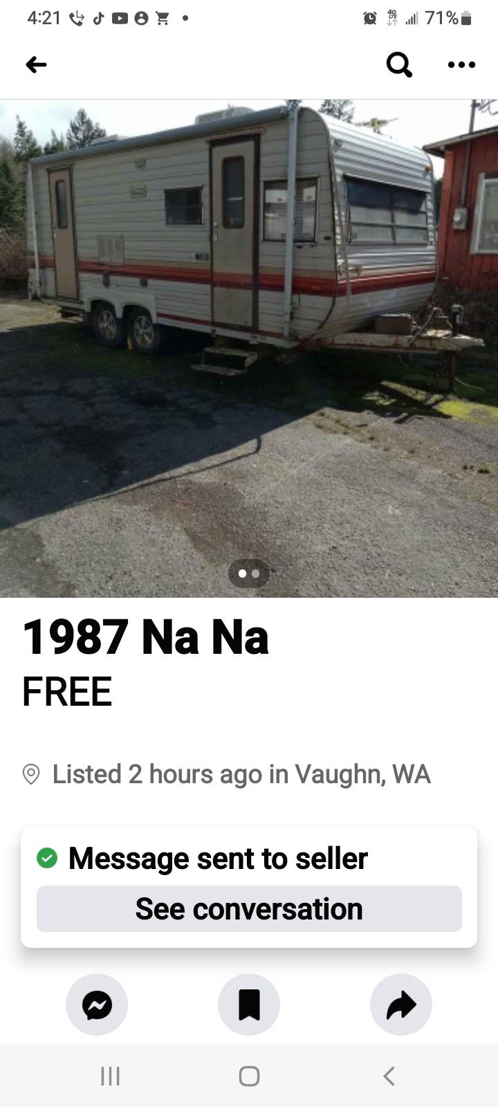 1987 travel trailer for sale