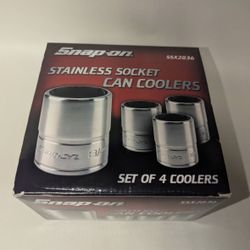 Snap On Tools Stainless Socket Can Coolers Insulators Koozies NEW SSX2836 USA