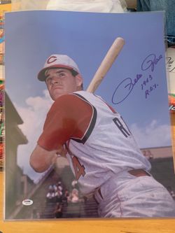 Pete rose MLB autographed photo