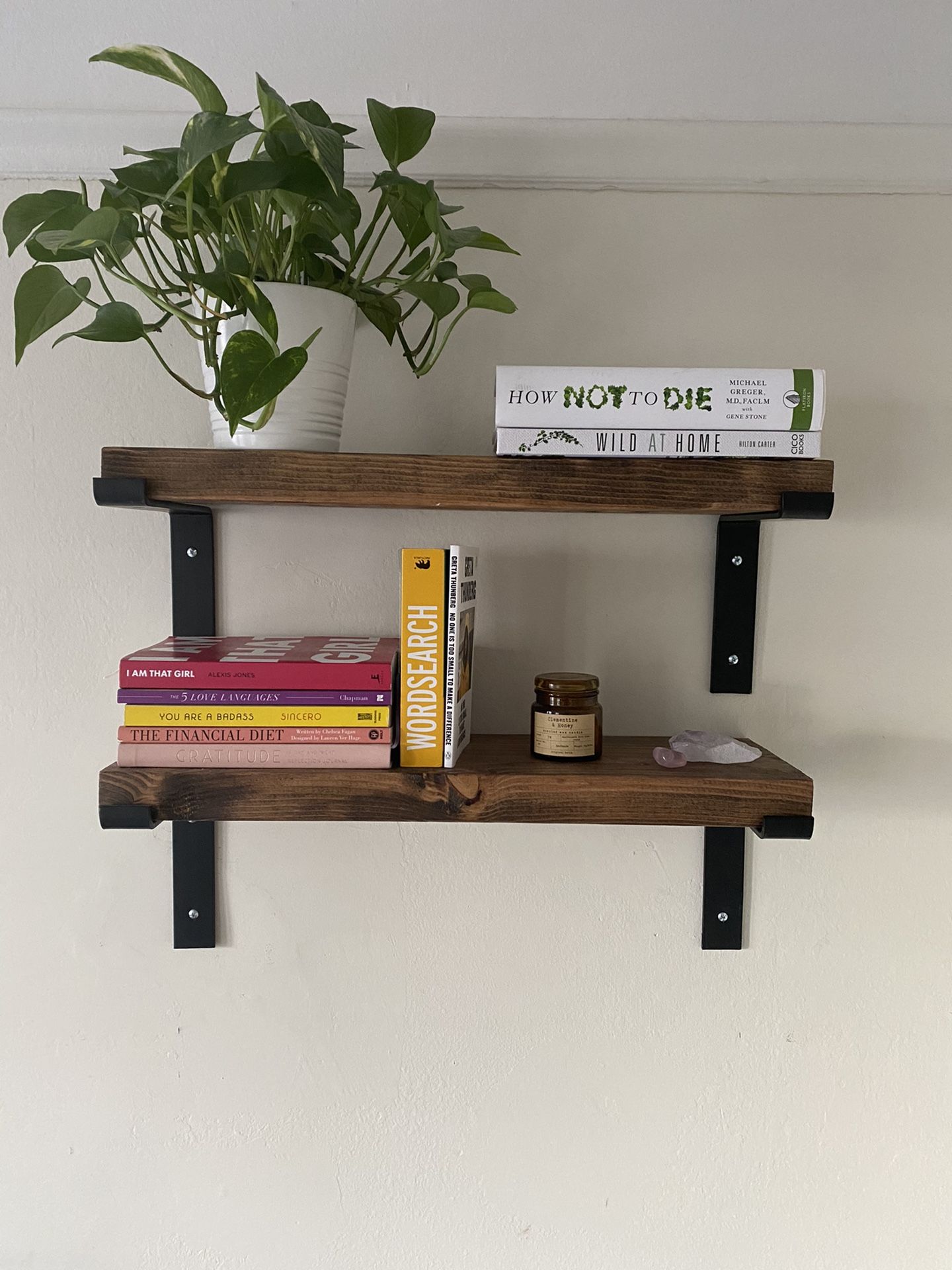 Industrial/Rustic Wood (4) Bookshelves