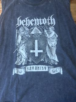 Behemoth The Satanist Official Black Cotton Sleeveless Band T-shirt Size L  NWT