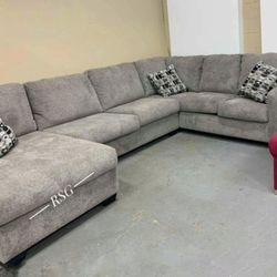 Living Room U Shape Modular Sectional Couch With Chaise Right/Left Color Options 