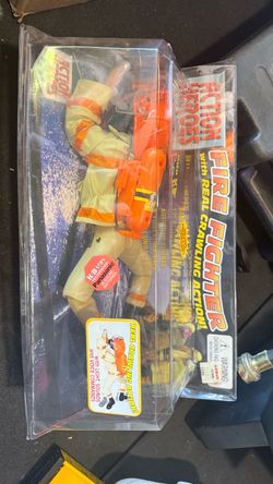 Vintage Action Heroes Fire Fighter 12” Crawling Figure