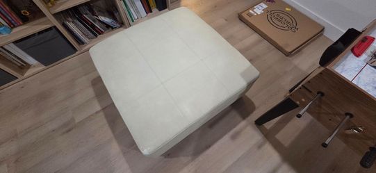 Square Ottoman Cream