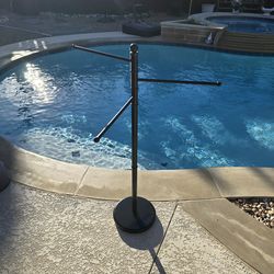 43" Metal Towel Rack 3 Rotating Hangers