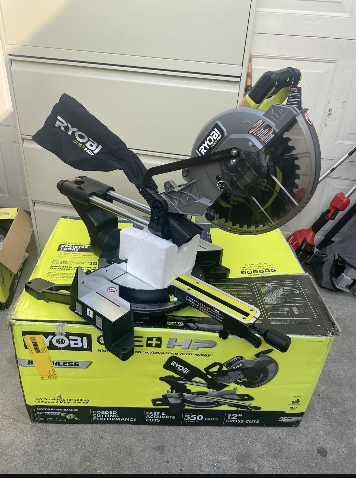 ONE+ HP 18V Brushless Cordless 10 in. Sliding Compound Miter Saw (Tool Only)