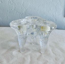Vintage Kosta Boda Igloos 3-Arm Glass Candle Holder