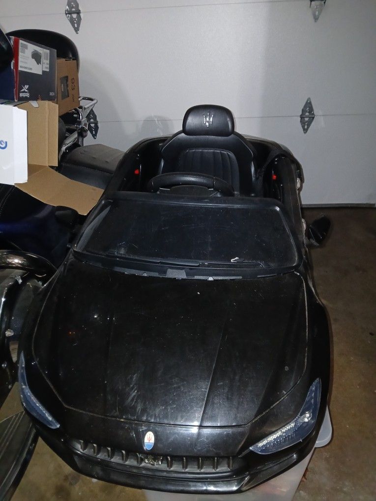 Black Maserati Electric Car For Kids