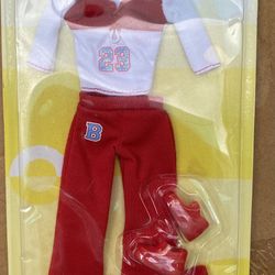 New Barbie Weekend Fashions Sports Outfit Red & White Shirt Red Pants Red Shoes 2003
