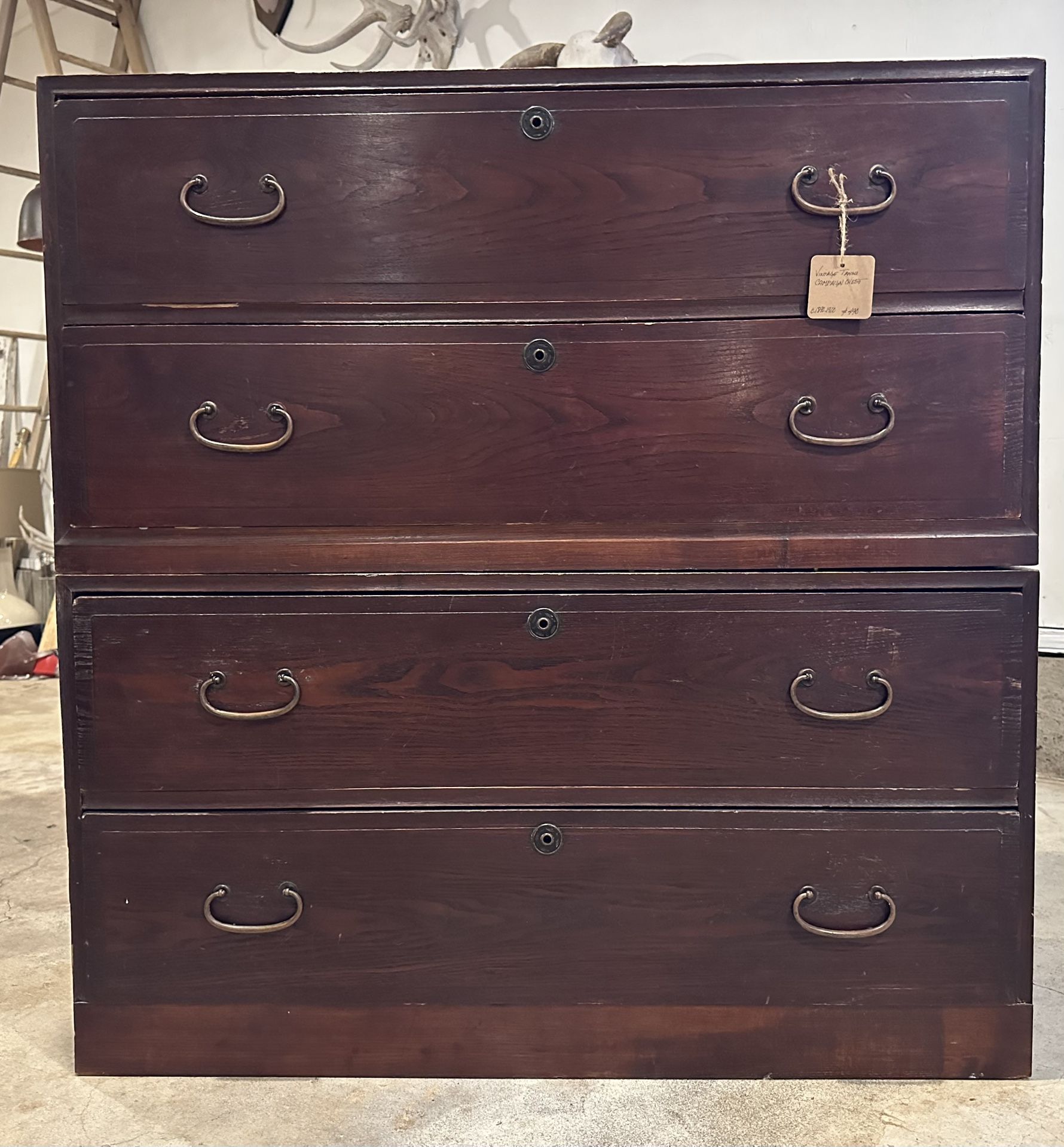 Antique Tansu Campaign Chest