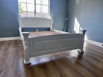 Queen Solid Wood Bed Frame $420
