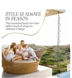 Rain Chains for Gutters to Upgrade Home Decor - Modern Rain Chain Heart Design - Durable Rain Chains for Outside - Rain Catcher Chain - Gutter Chain D