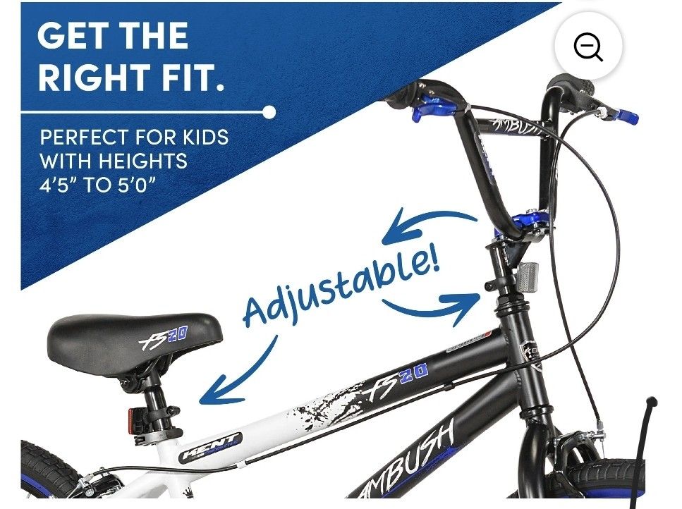 20 Kent Ambush BMX Bicycle, 20 Wheels, Child Ages 14