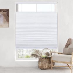 LazBlinds Top Down Bottom Up Cordless Cellular Shades, 36" W x 64" H, White 0007