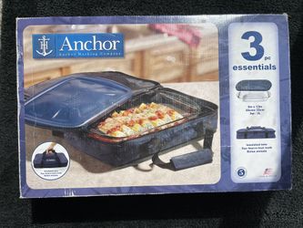 Anchor 9 X 13 Glass Dish With Lid And Carrying Case