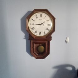 Antique DEA Regulator Pendulum Wooden Wall Clock 