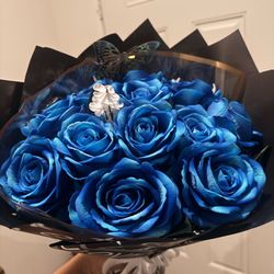 Blue Rose Flower Bouquet