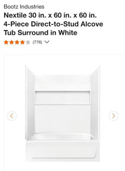 60x30 Aloha Batbtub And Nextile Surround Walls