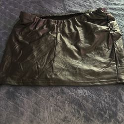 Black Leather Skirt 