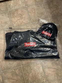 Supreme Box Logo Hoodie & Beanie (Navy)