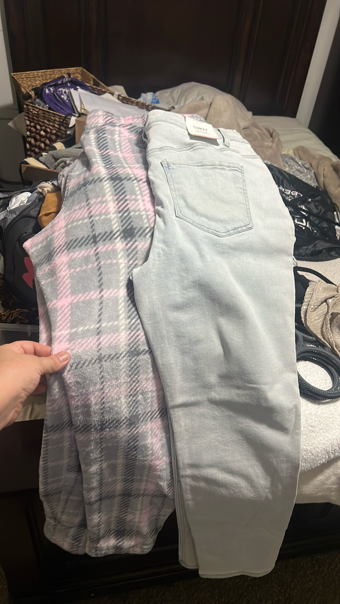 Jeans And Fleece PJs. 10 For Both