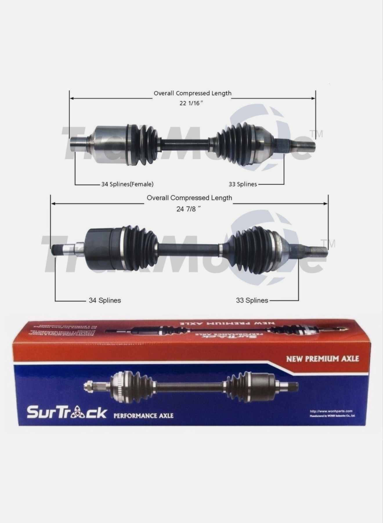Part Type CV Axle Shaft Kit Placement on Vehicle Front Manufacturer Part Number FQVM-48680-22-3
