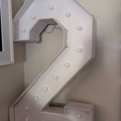 Números iluminados de marquesina de 4 pies 2, decoración de fiesta