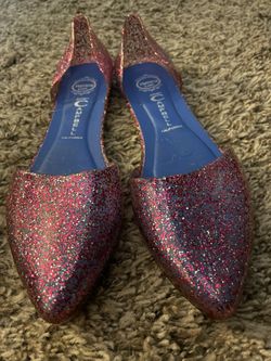 Jeffery Campbell Jelly Flats Glittery Fuchsia Size 9