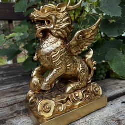Fengshui Kylin Chi-lin Qilin Unicorn Beast Statue