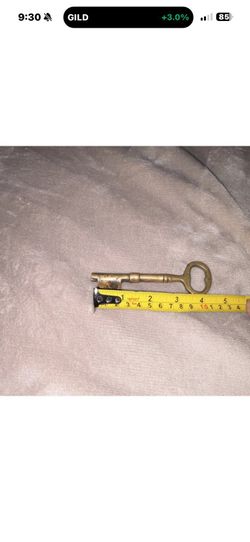 Antique Brass Skeleton Key Gold Rusted 10cm Collectible Decorative Vintage Style
