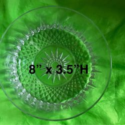Vintage ARCOROC France Round Clear Starburst Glass Bowl