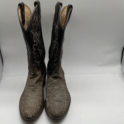 DAN POST DIAMONDBACK RATTLESNAKE COWBOY BOOTS MEN'S 10 D STYLE 6564
