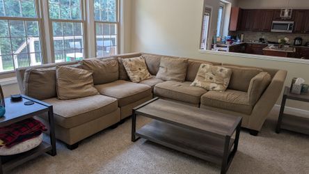 5 Piece Crate & Barrel Sectional