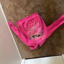 Pink Spider Hoodie Lightly Worn 