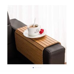 Bamboo armrest table for sofa