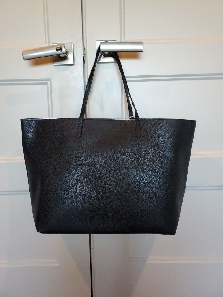 NWT black Heavy Vinyl Tote From Victoria's Secret