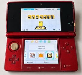 Nintendo 3DS Flame Red 32GB - Tested & Working