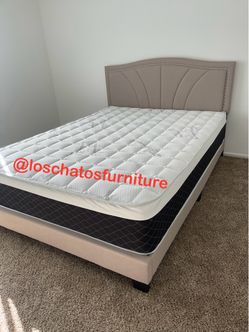 Queen size bed frame and mattress