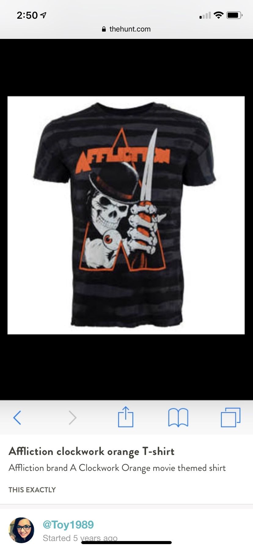 Affliction brand punk band T-shirt The Adicts A Clockwork Orange