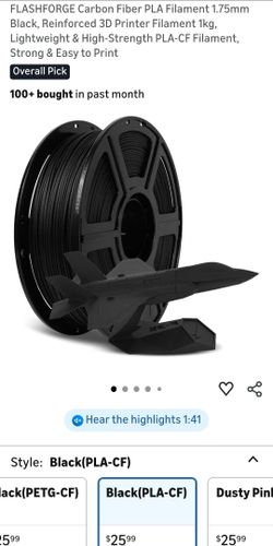 Flashforge Carbon Fiber Pla