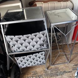 OBO$$ 2 Mirrored Side Tables 