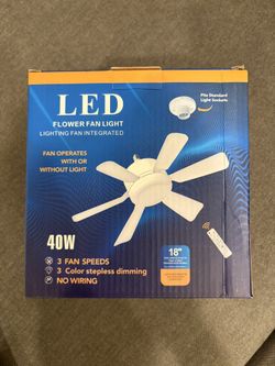 Brand New : Small 18inch LED Fan Light