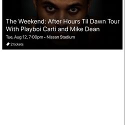LAST MINUTE THE WEEKND: AFTER HOURS TIL DAWN TOUR TICKETS!!